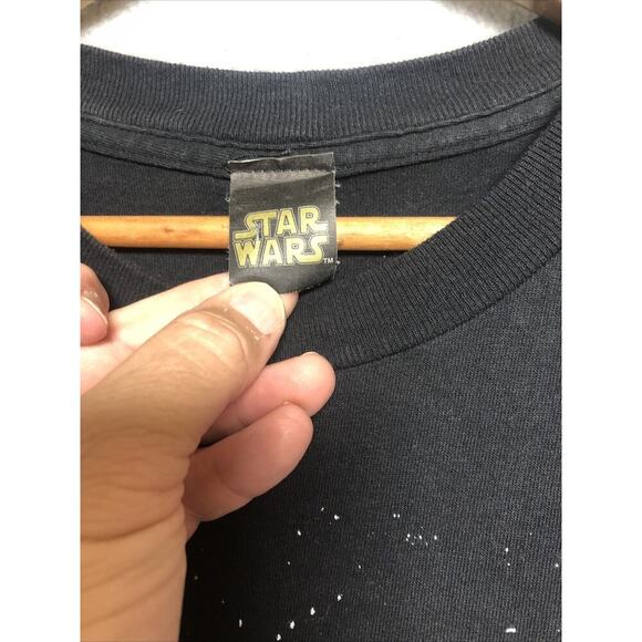 Vtg 90s Star Wars T Shirt Mens XL Death Star Millennium Falcon AOP USA - Picture 10 of 14